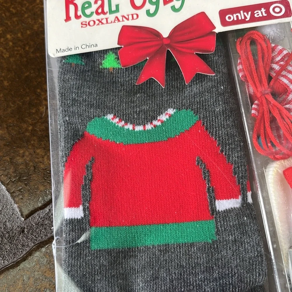 🛍 6 for $35 • NIB Soxland Design Your Own Real Ugly Christmas Socks
